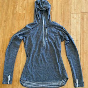 Patagonia Capilene 4 Expedition Weight Quarter-Zip Hoody Waffle Grid Fleece EUC